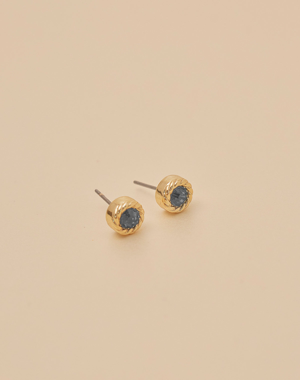 Aretes Cristal Azúl Profundo
