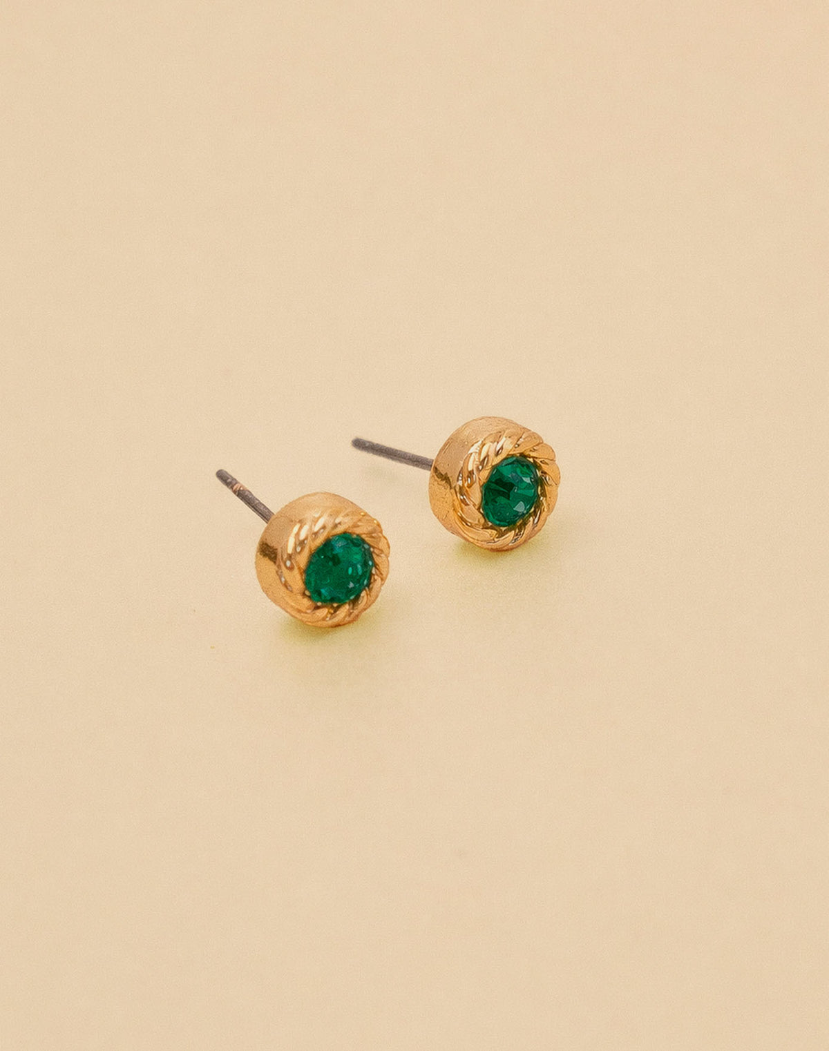 Aretes Cristal Verde Selva