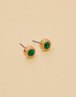 Aretes Cristal Verde Selva