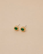 Aretes Cristal Verde Selva