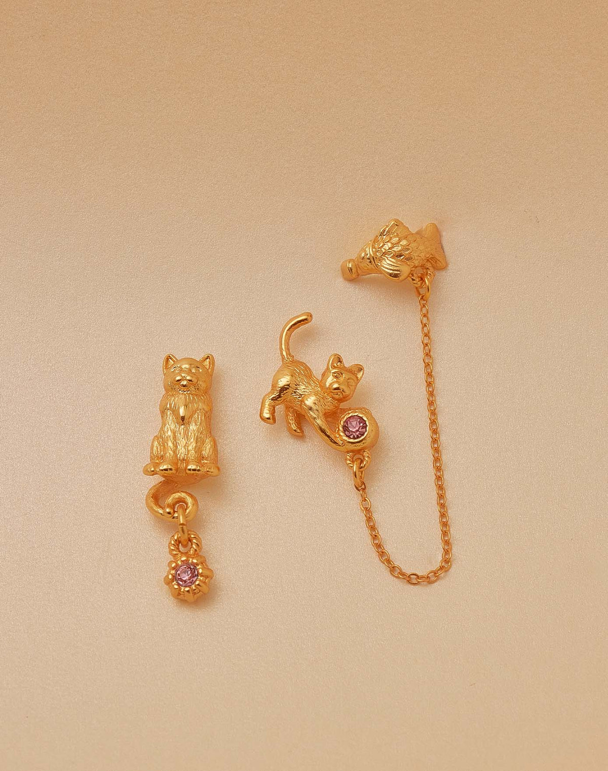 Aretes Gato Juguetón