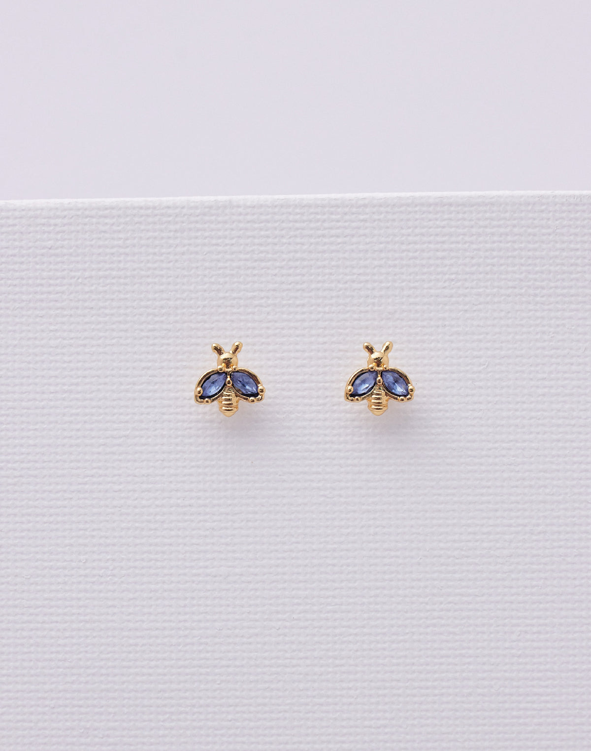 Aretes Mini Abeja Navy