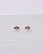 Aretes Mini Abeja Navy