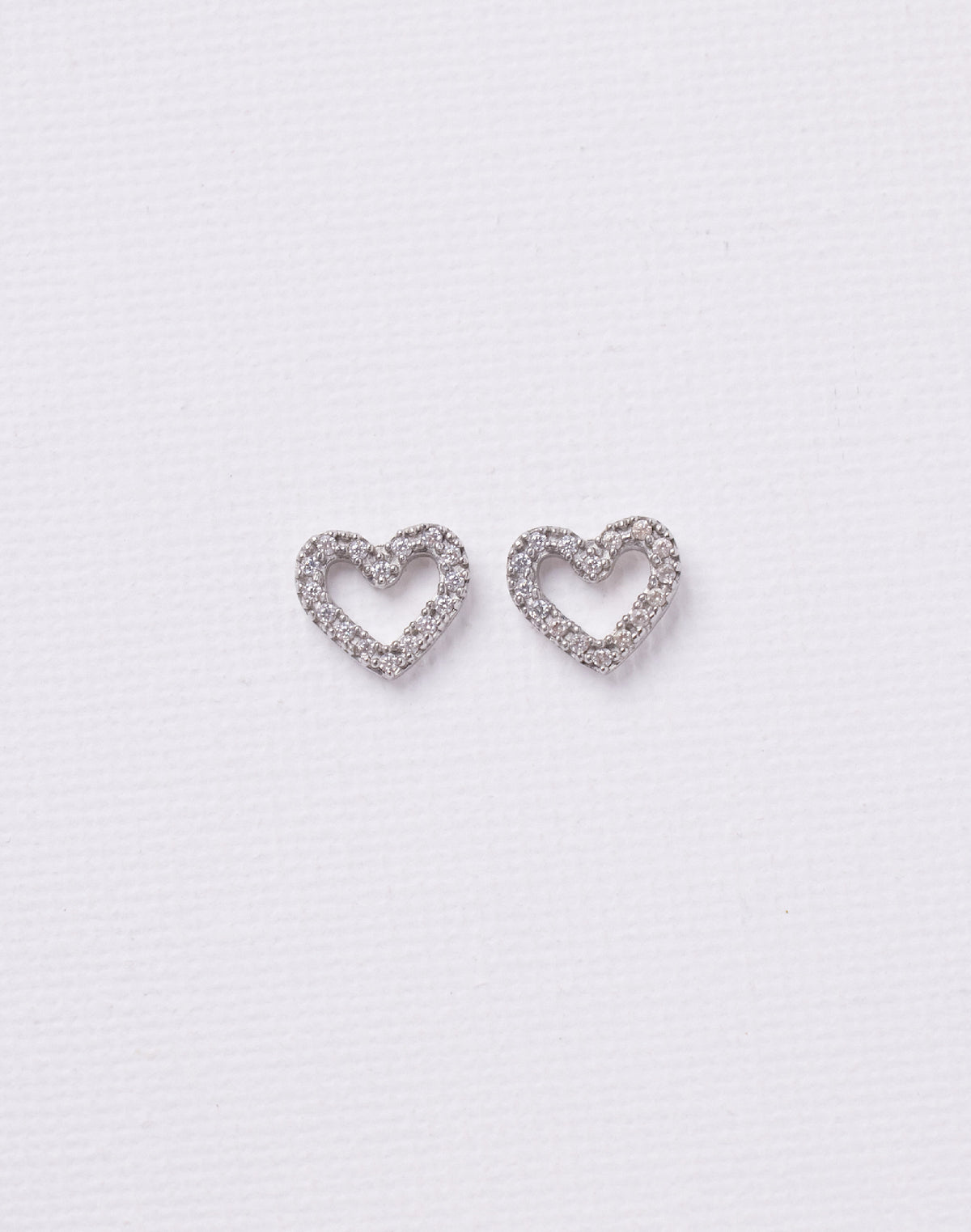 Aretes en Plata 925 Corazón Clear