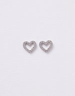 Aretes en Plata 925 Corazón Clear