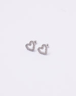 Aretes en Plata 925 Corazón Clear