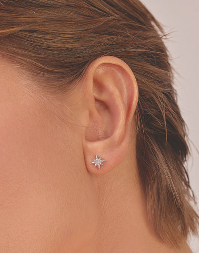 Aretes en Plata 925 Destello Clear