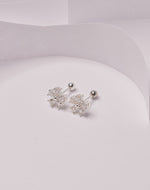 Aretes en Plata 925 Flor Clear