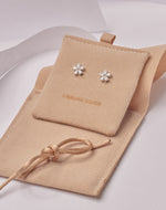 Aretes en Plata 925 Flor Clear