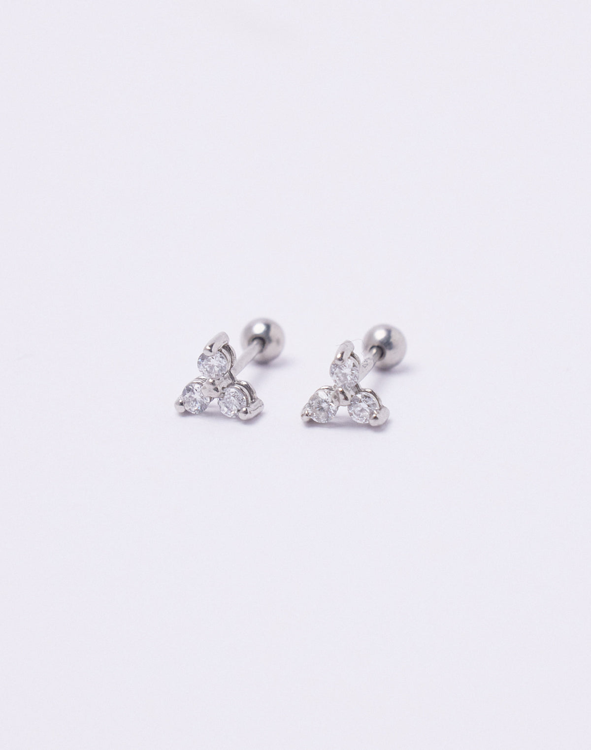 Aretes en Plata 925 Triada Clear