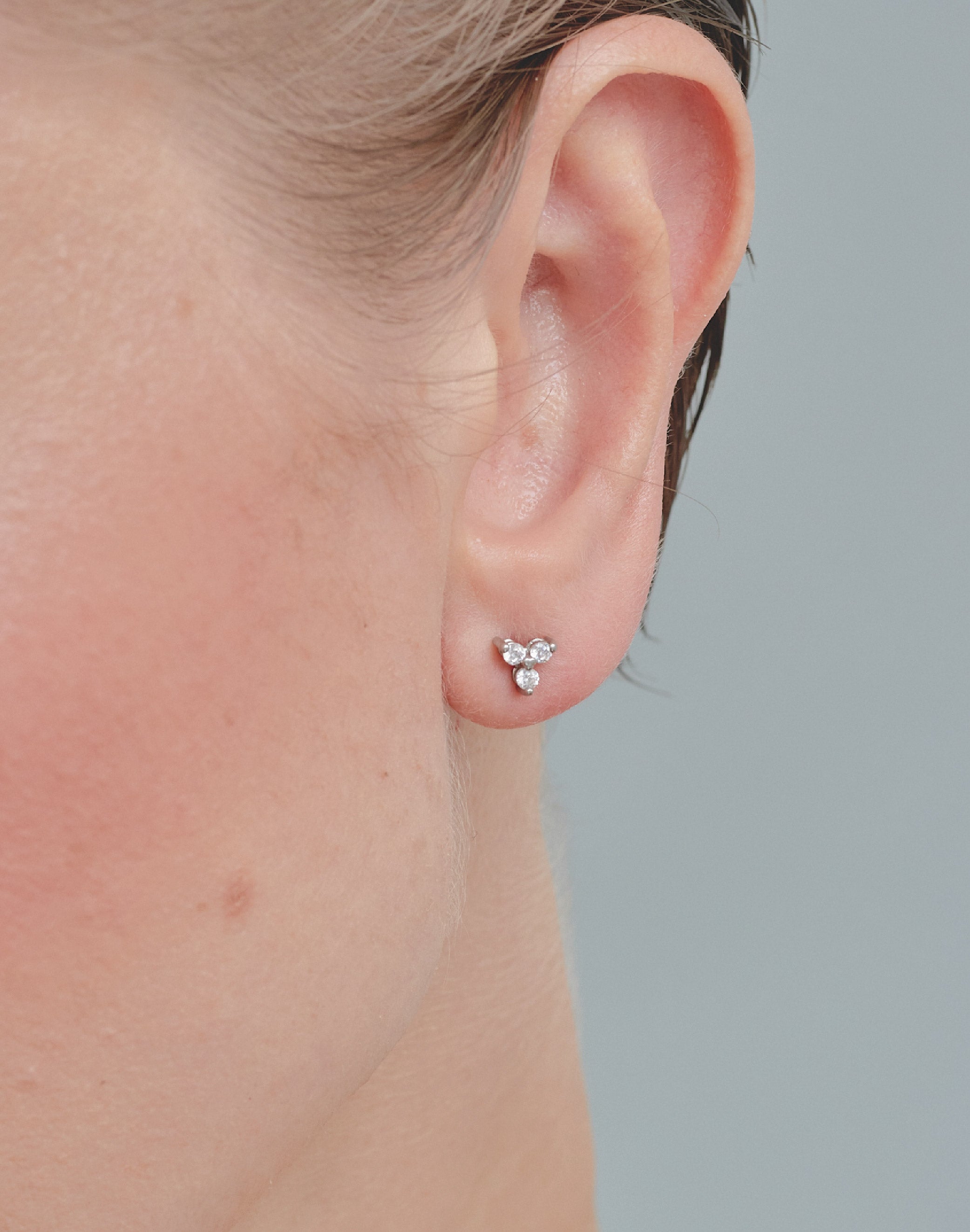 Aretes en Plata 925 Triada Clear