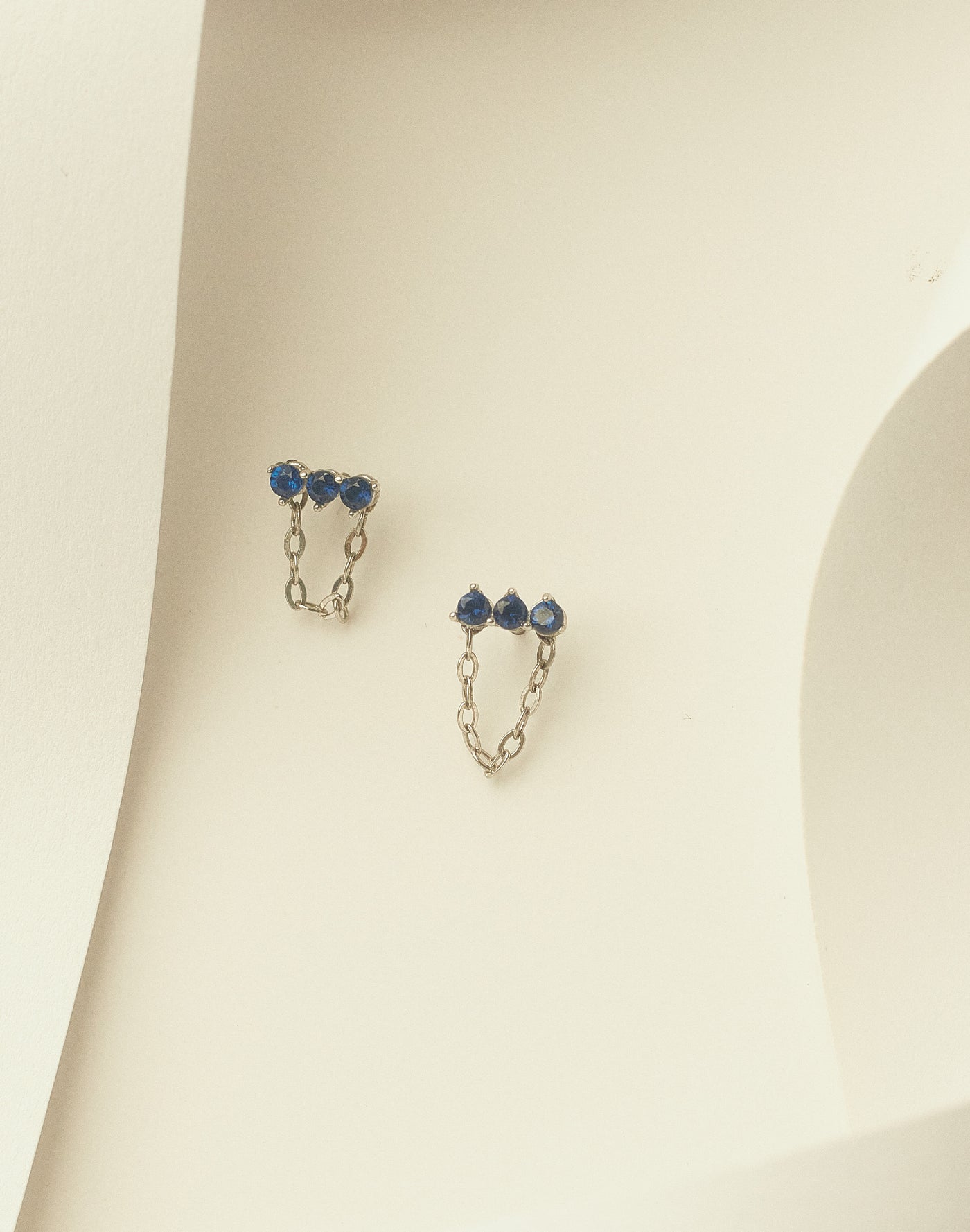 Aretes en Plata Zircon Sapphire