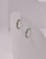 Candongas en Plata 925 Zircón Emerald