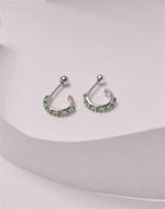 Candongas en Plata 925 Zircón Emerald