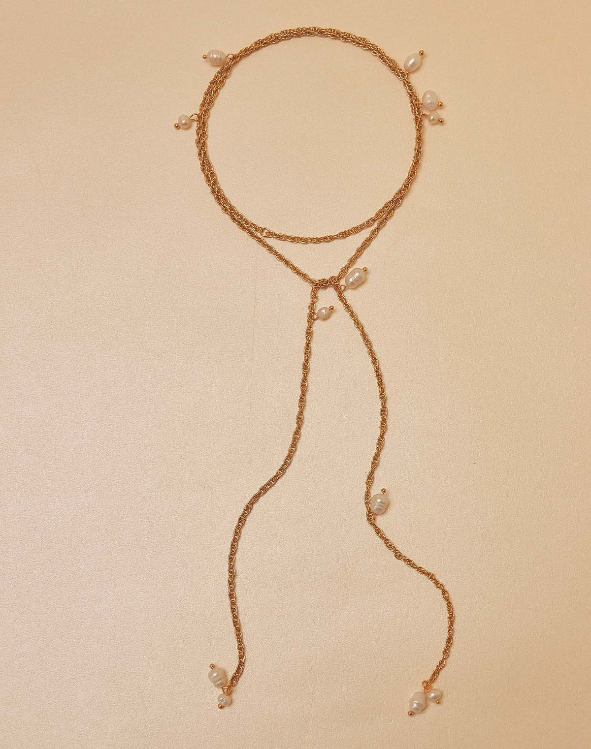 Collar Corbatín de Perlas