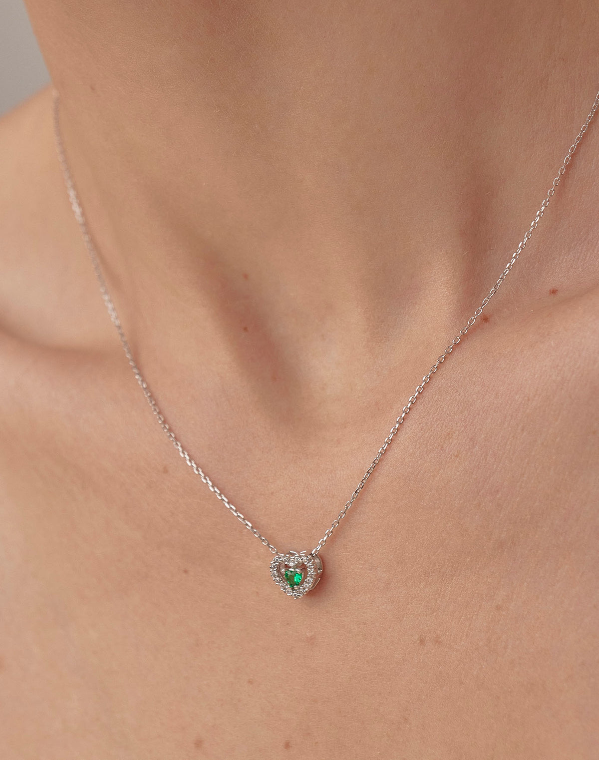 Collar en Plata 925 Zircón Emerald Love