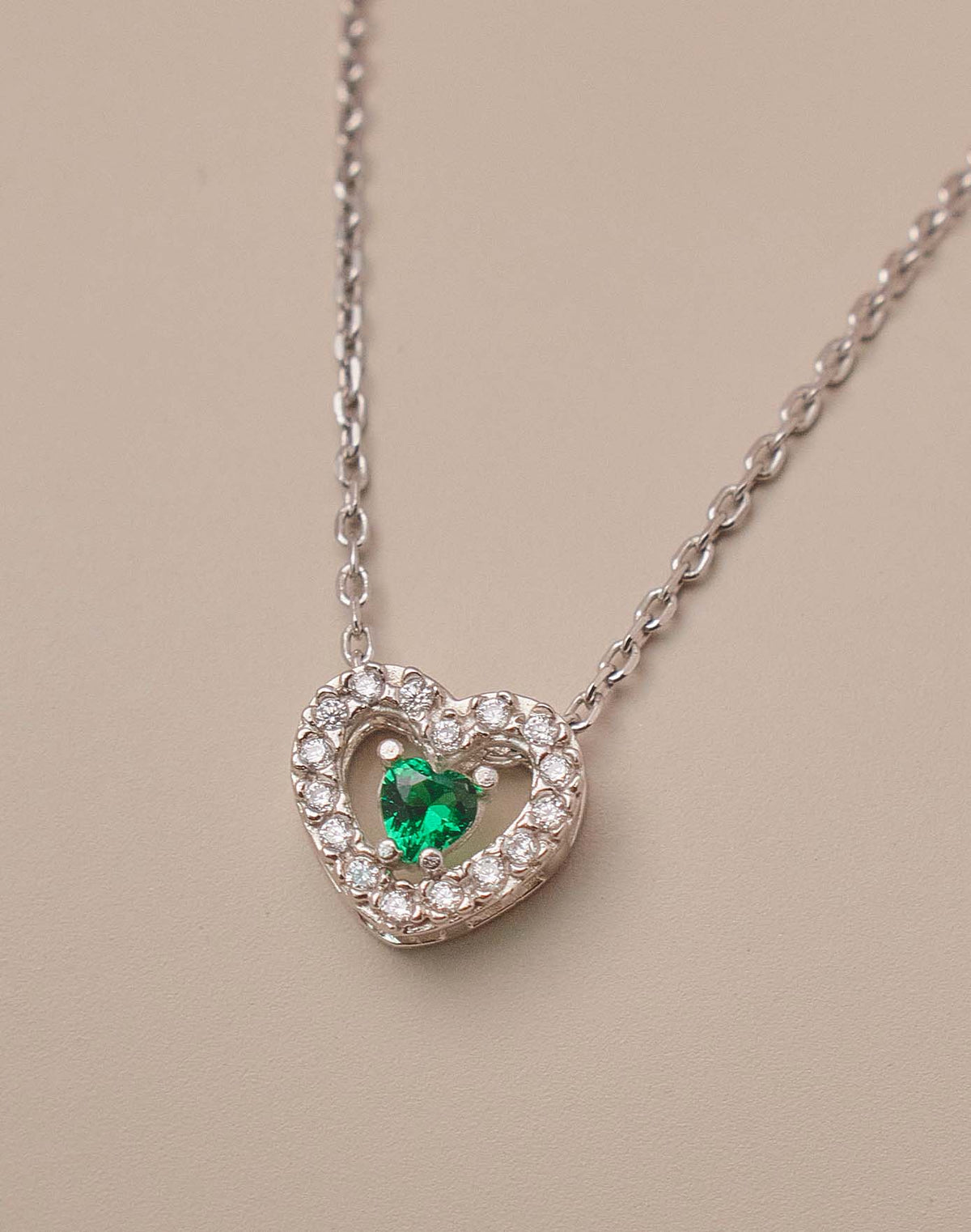 Collar en Plata 925 Zircón Emerald Love