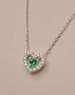 Collar en Plata 925 Zircón Emerald Love