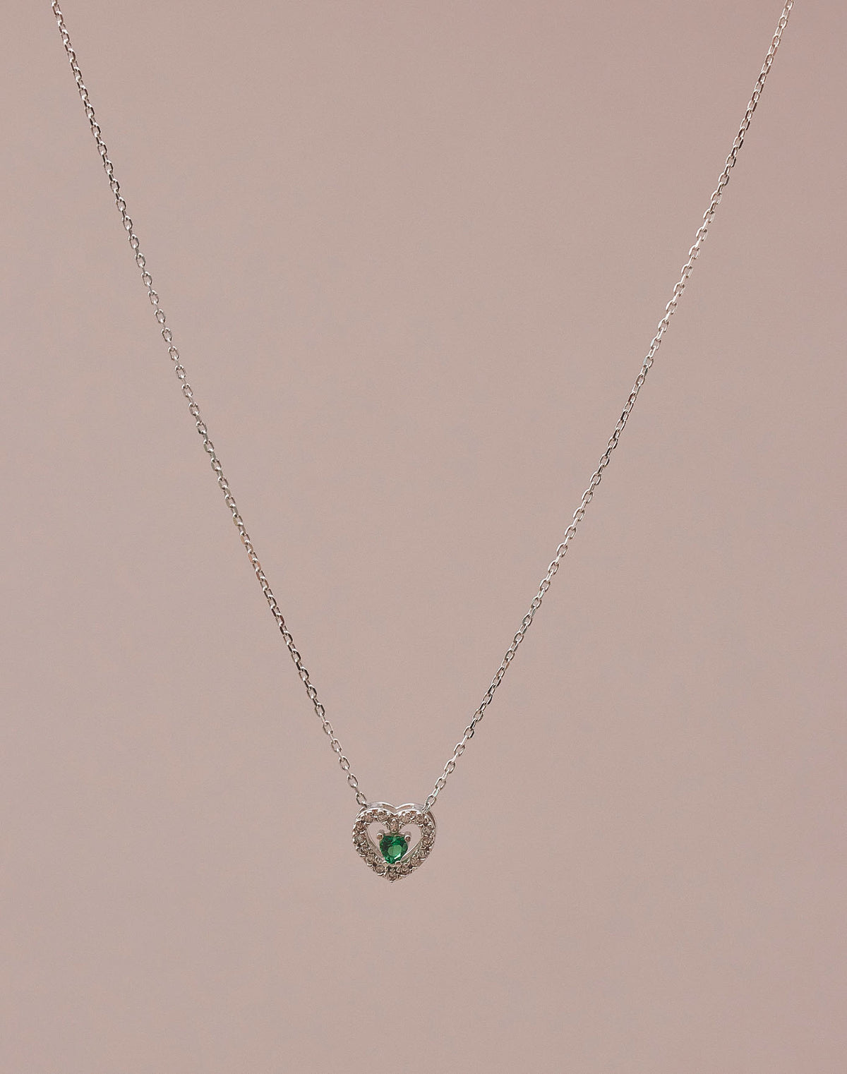 Collar en Plata 925 Zircón Emerald Love