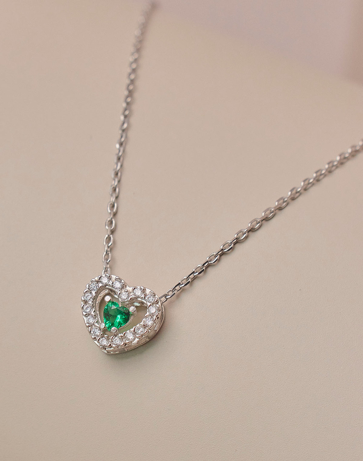 Collar en Plata 925 Zircón Emerald Love