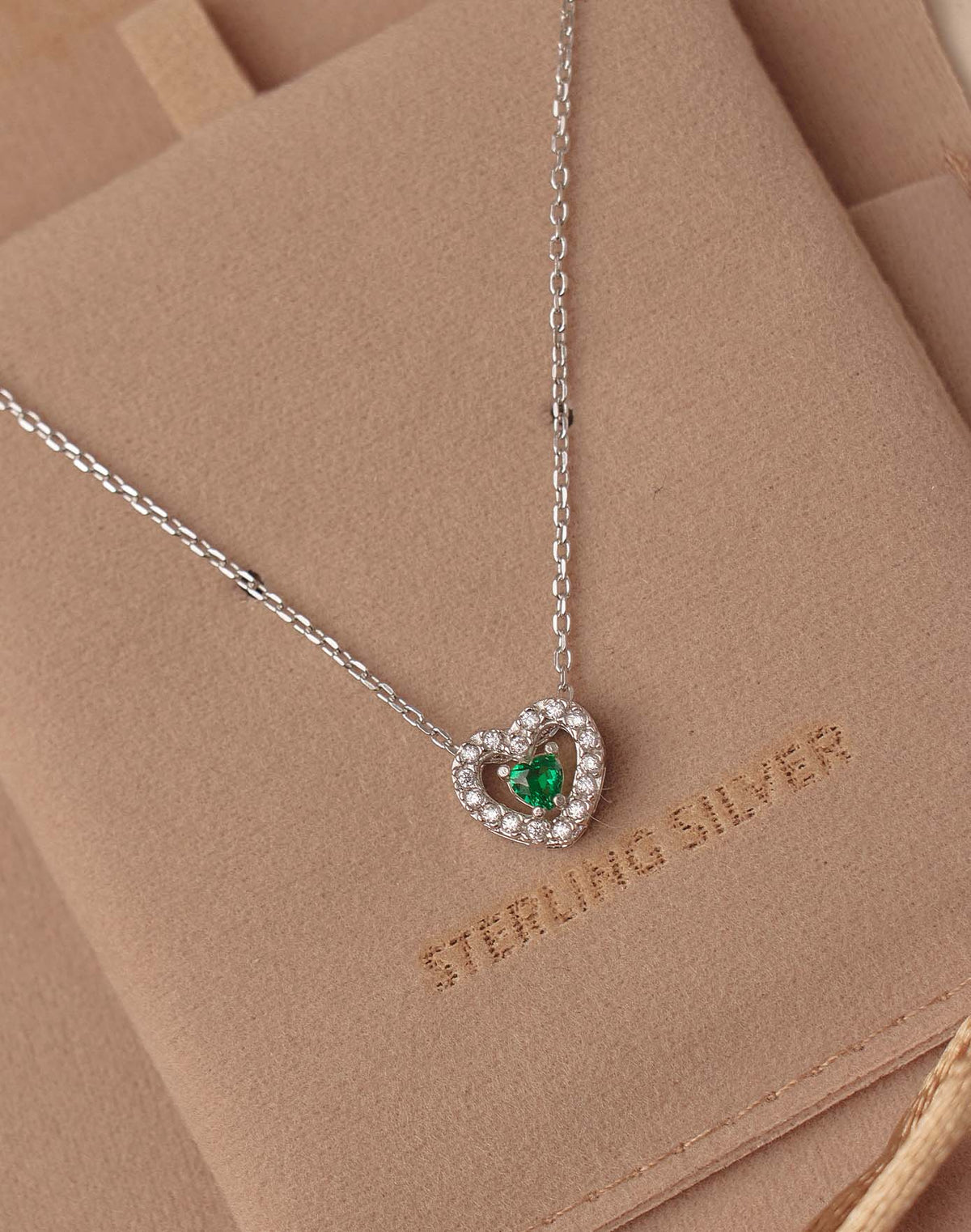 Collar en Plata 925 Zircón Emerald Love