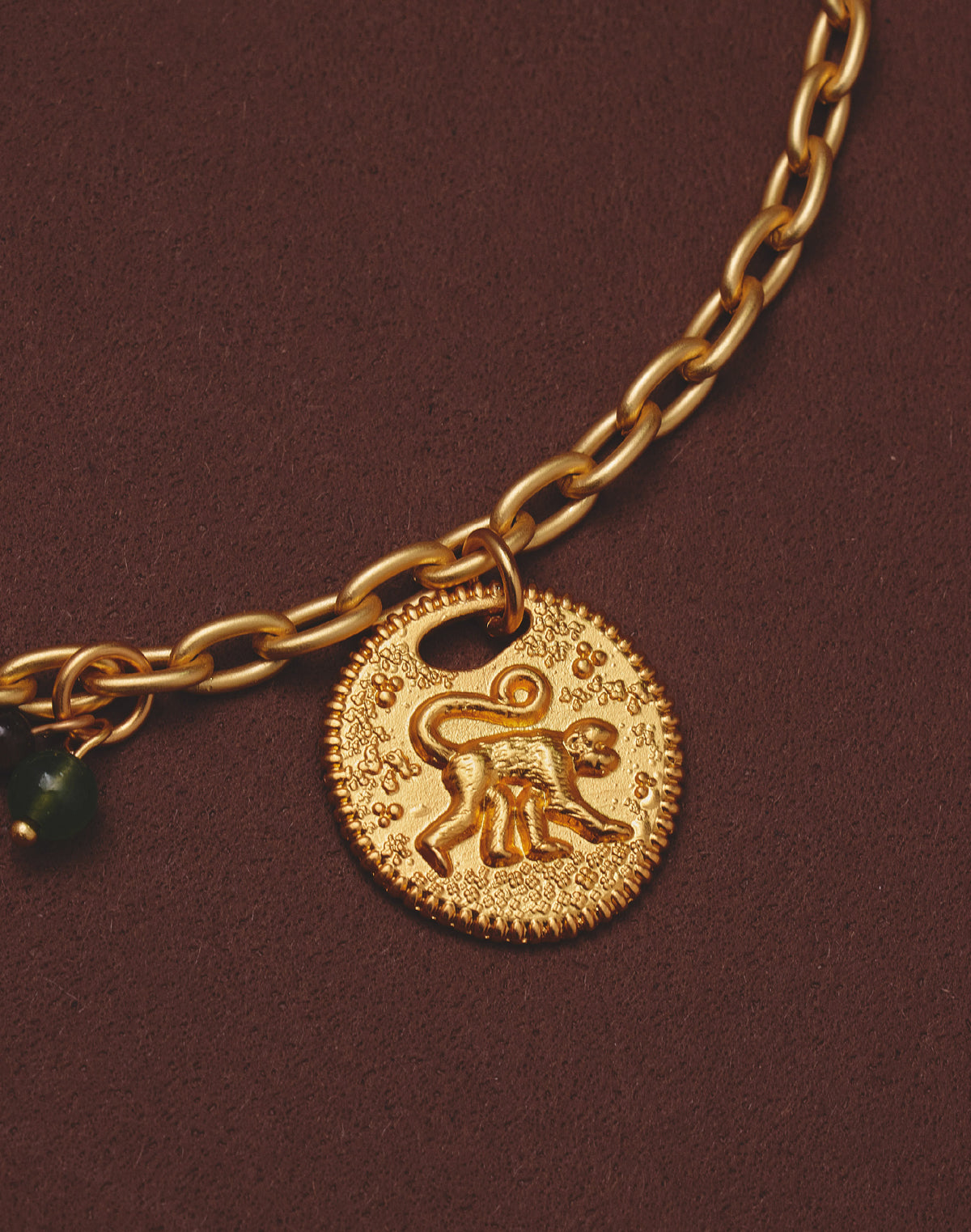 Maxi Collar + Aretes Monedas Selva Verde