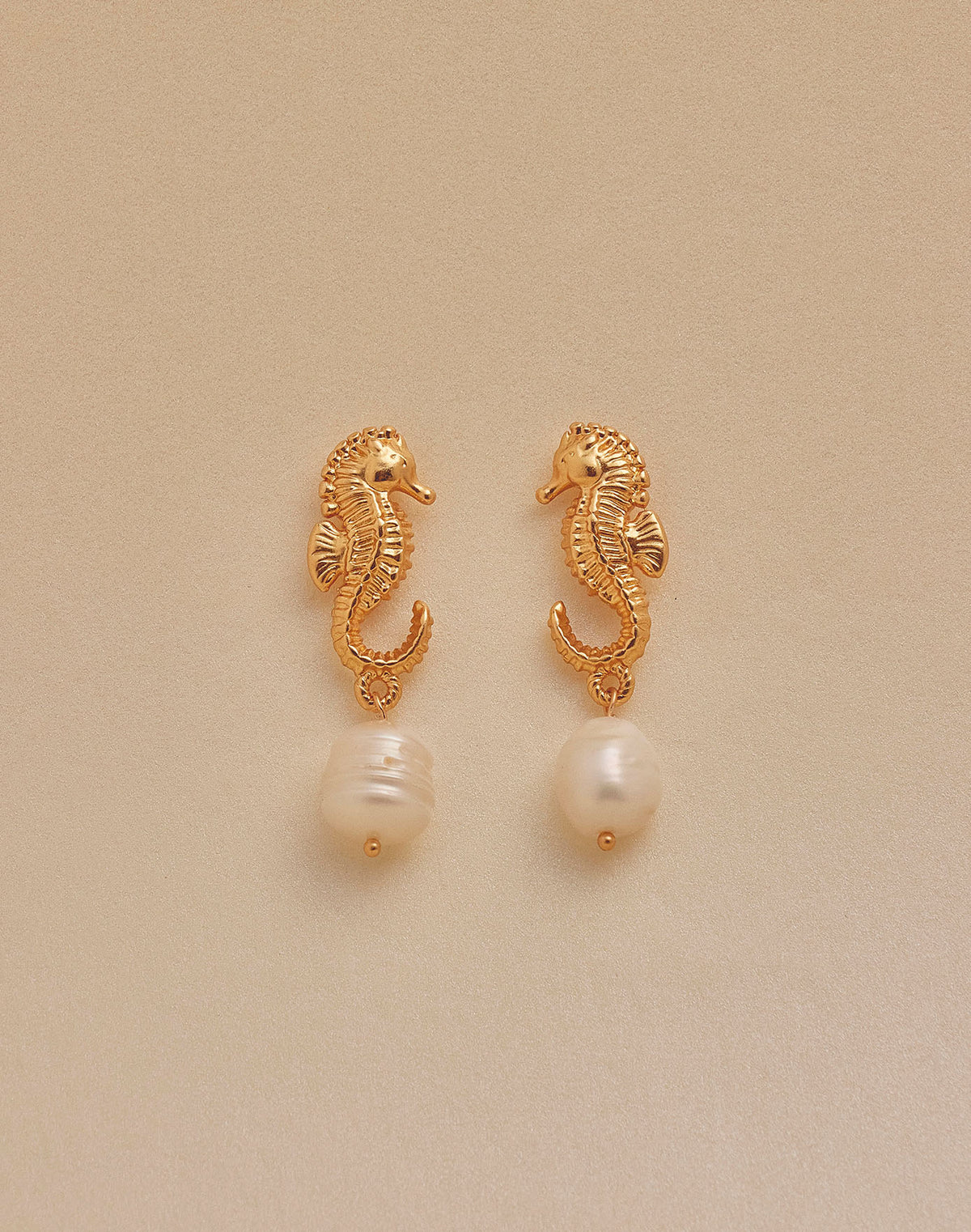 Pendientes Caballito de Mar Perla