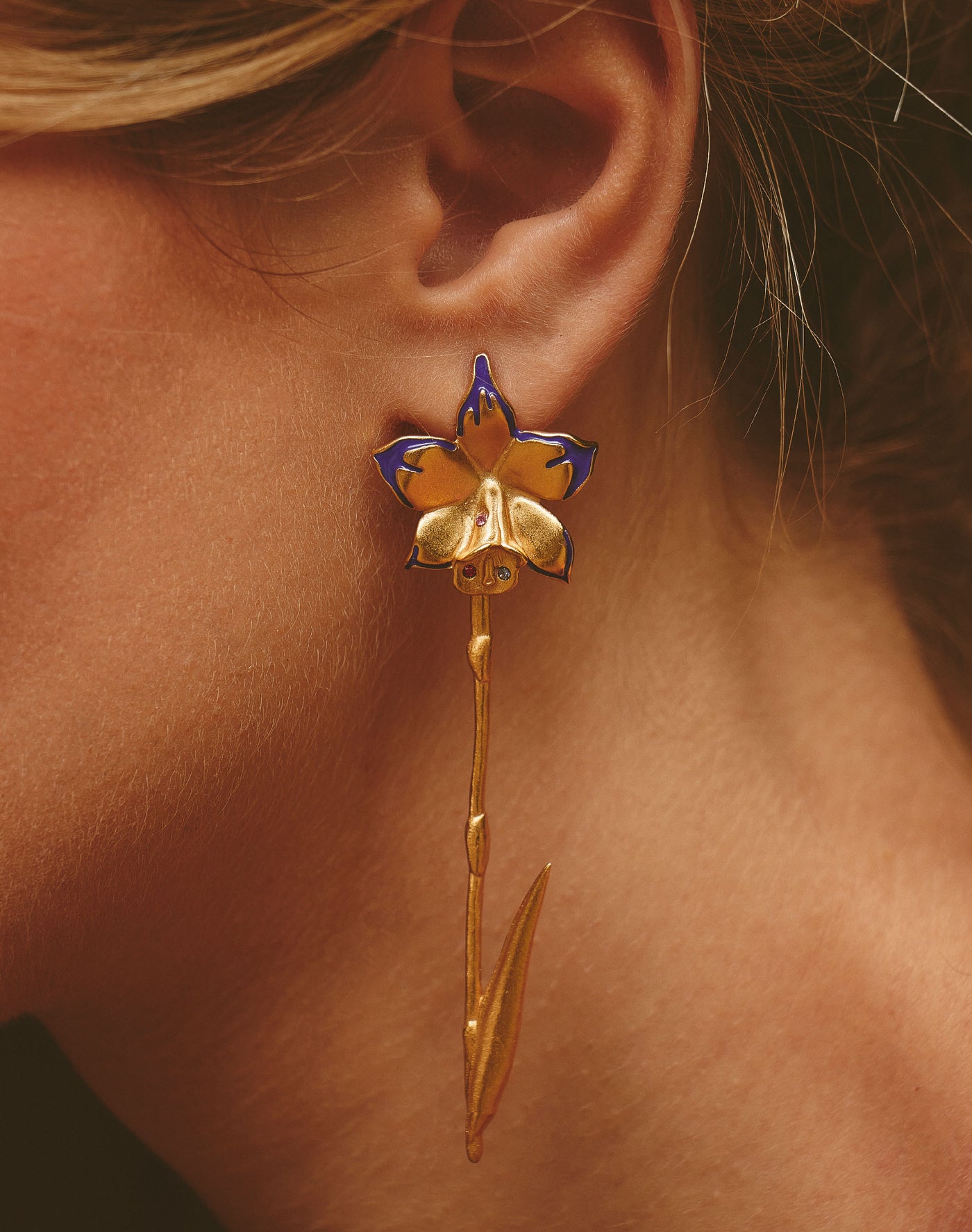 Pendientes Orquídea