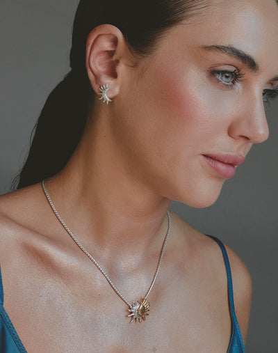 Set Collar + Aretes Sol y Luna