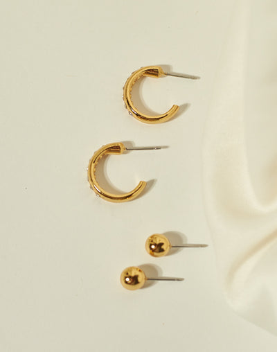 Set de 2 Aretes + Earcuff Sienna