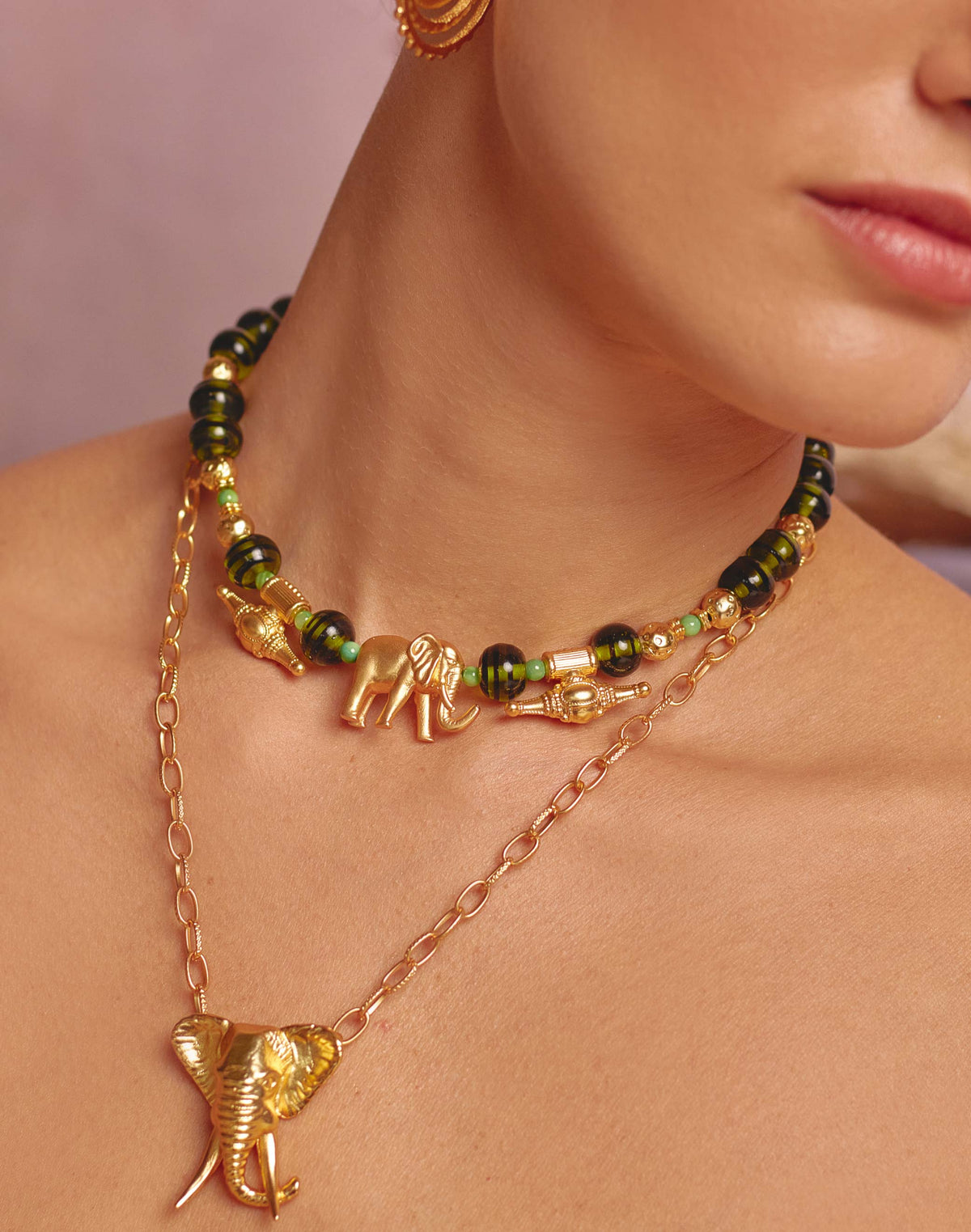 Set de 2 Collares Elefante