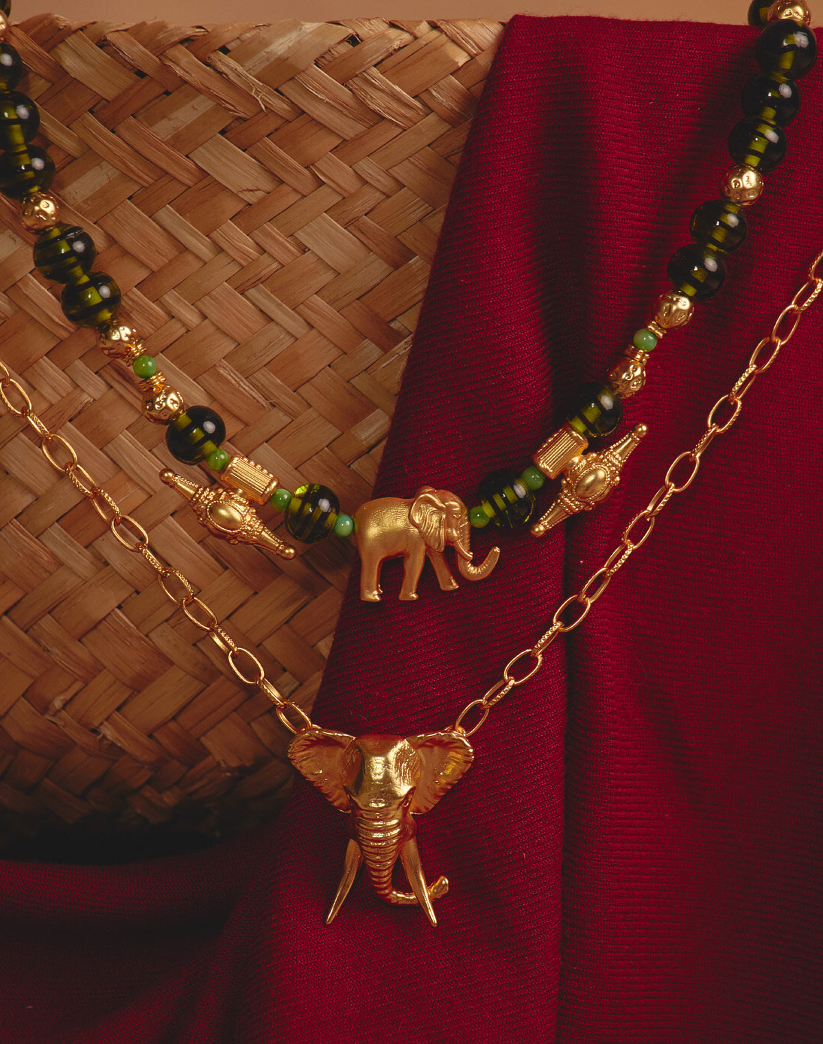 Set de 2 Collares Elefante