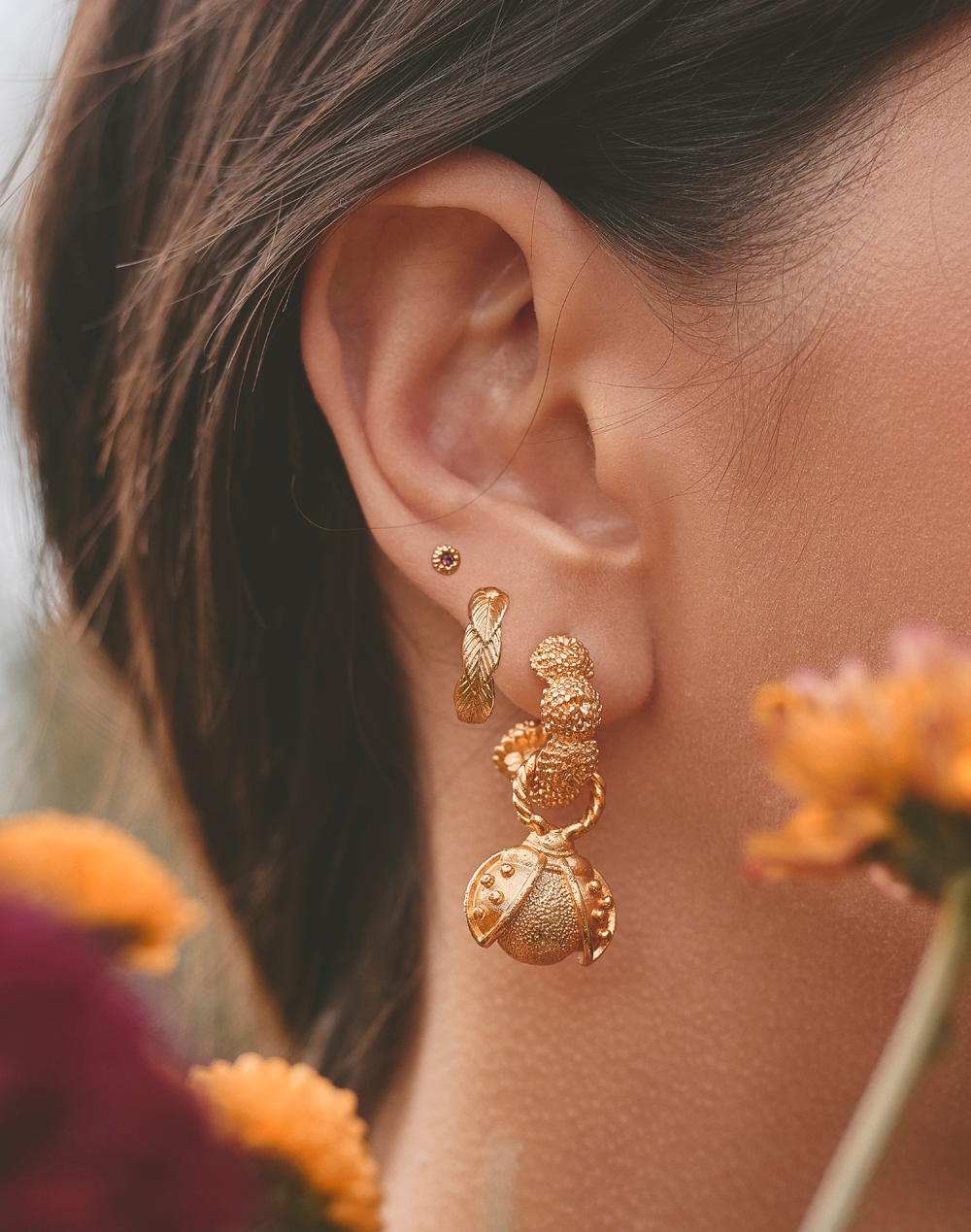 Set de 3 Aretes Jardín Secreto