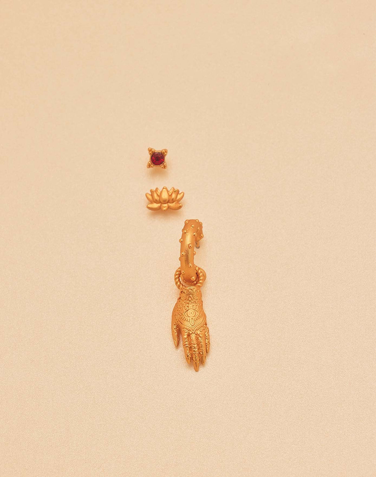 Set de 3 Aretes Lotus
