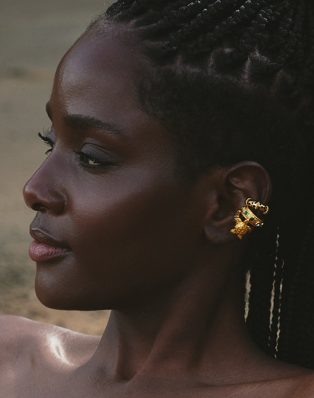 Set de 3 Earcuffs Arena Dorada