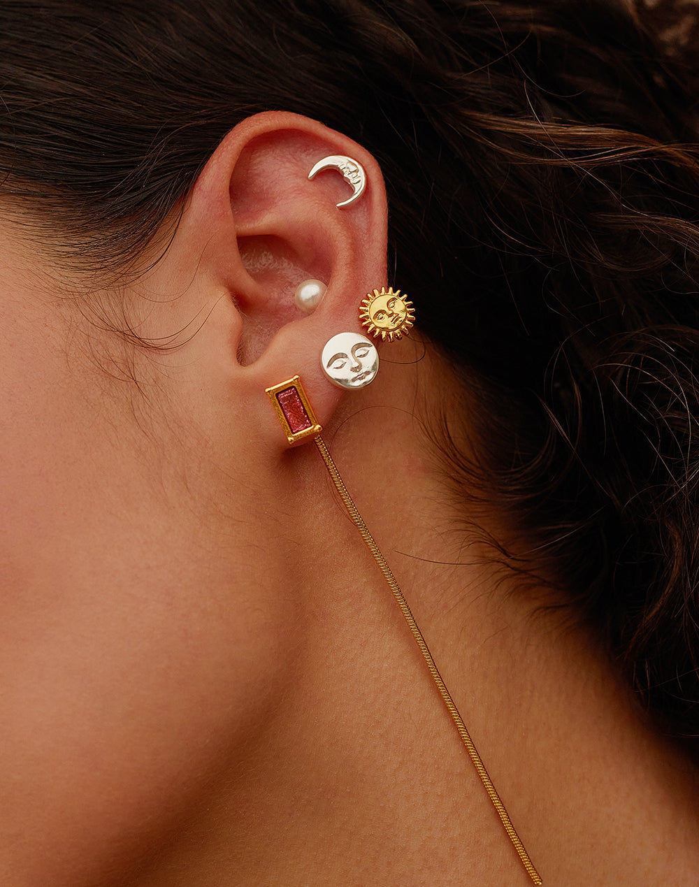 Set de 5 Aretes Atenea