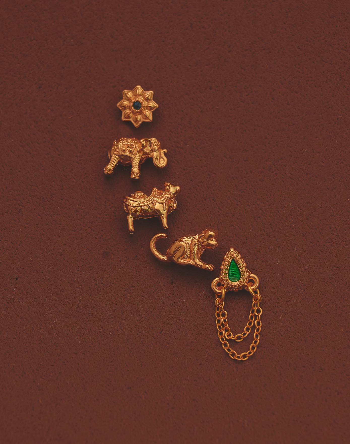 Set de 5 Aretes Templo Interior