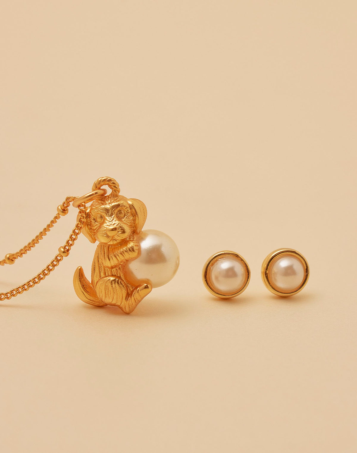 Set de Collar + Aretes Cachorro