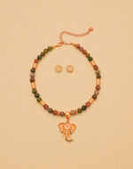 Set de Collar + Aretes Elefante Sagrado