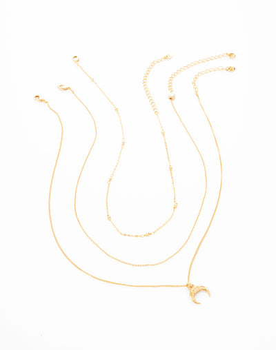 Set 3 Collares Indi Oro